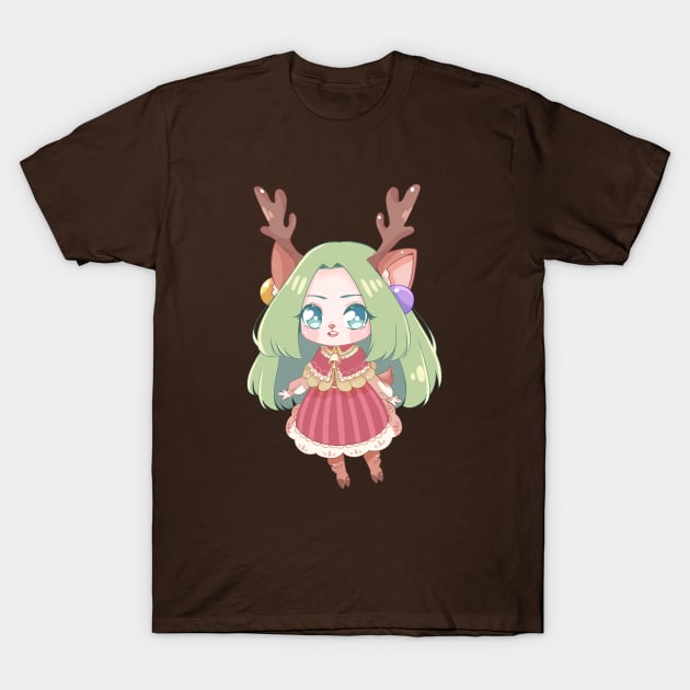 Kawaii deer girl T-Shirt by Kukupon